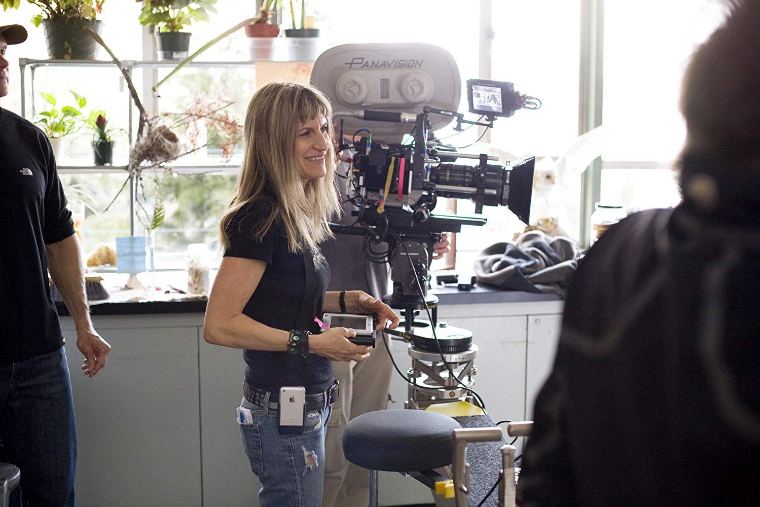Katherine Hardwick on the set of Twilight