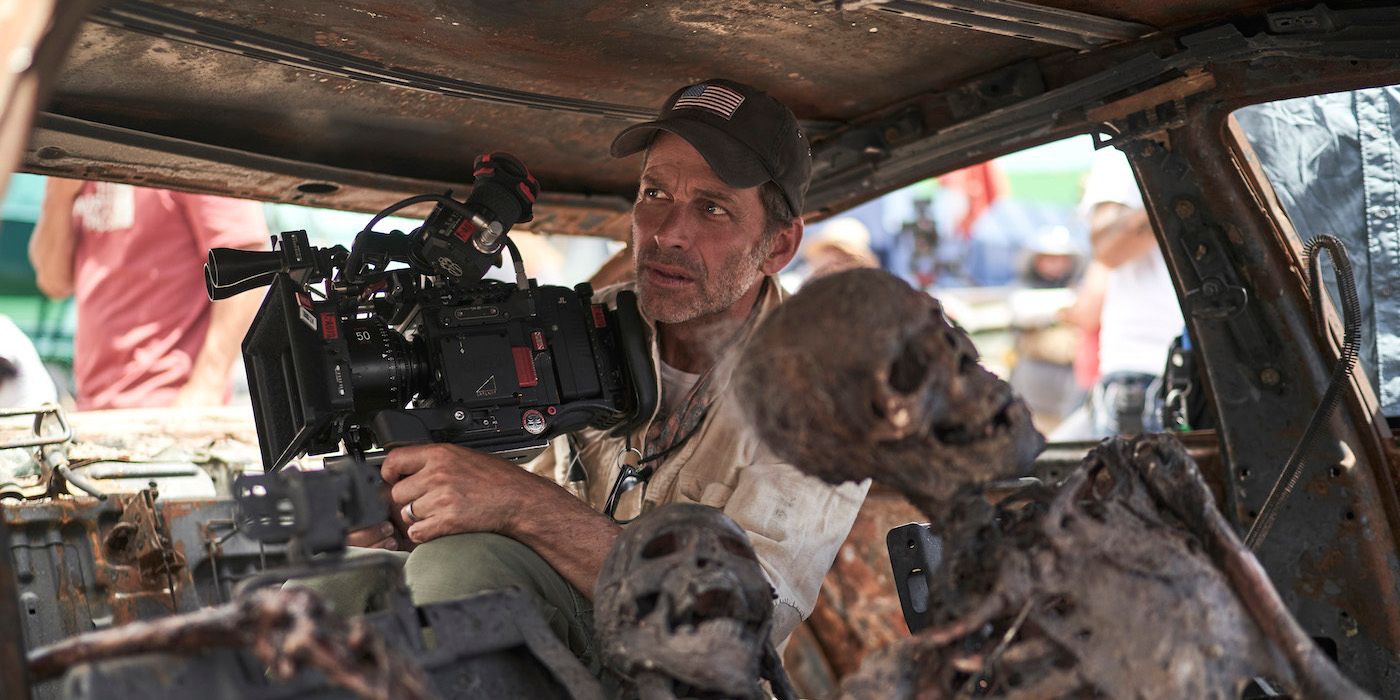 Zack Snyder on the set of Army of the Dead