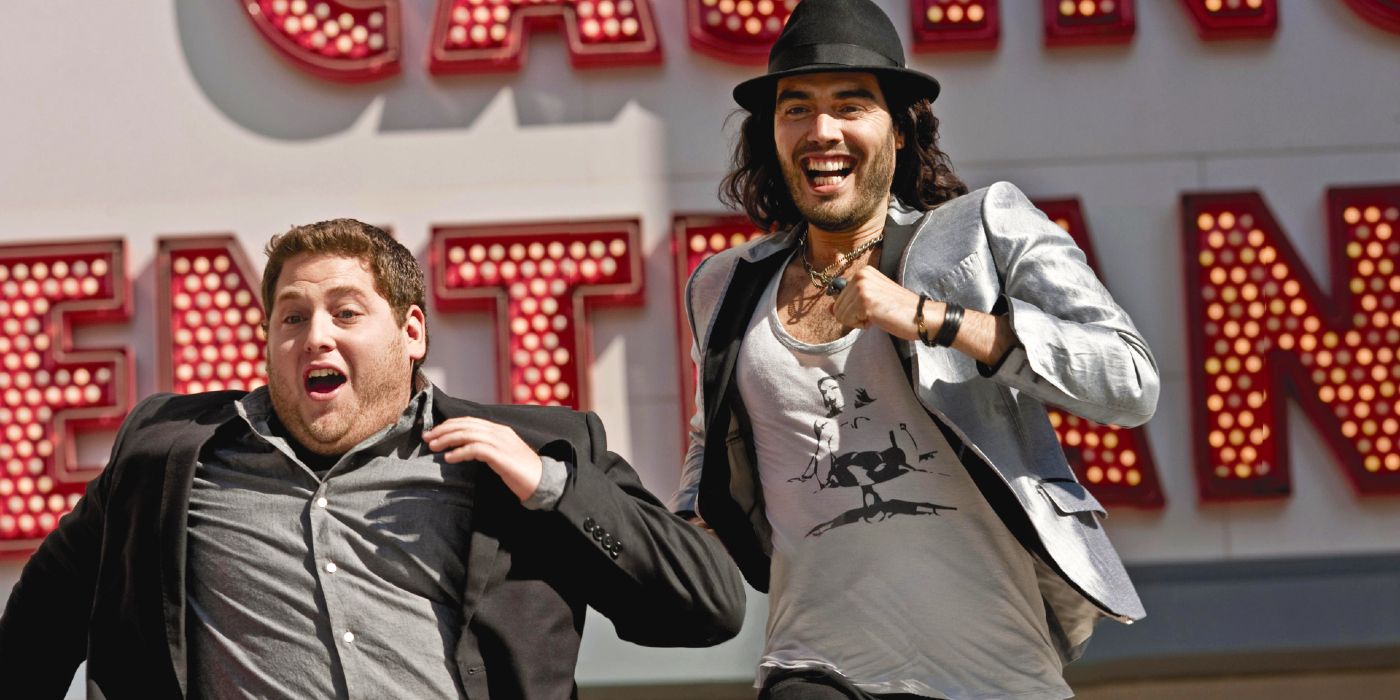 Jonah Hill and Russell Brand in Take Him to the Greek