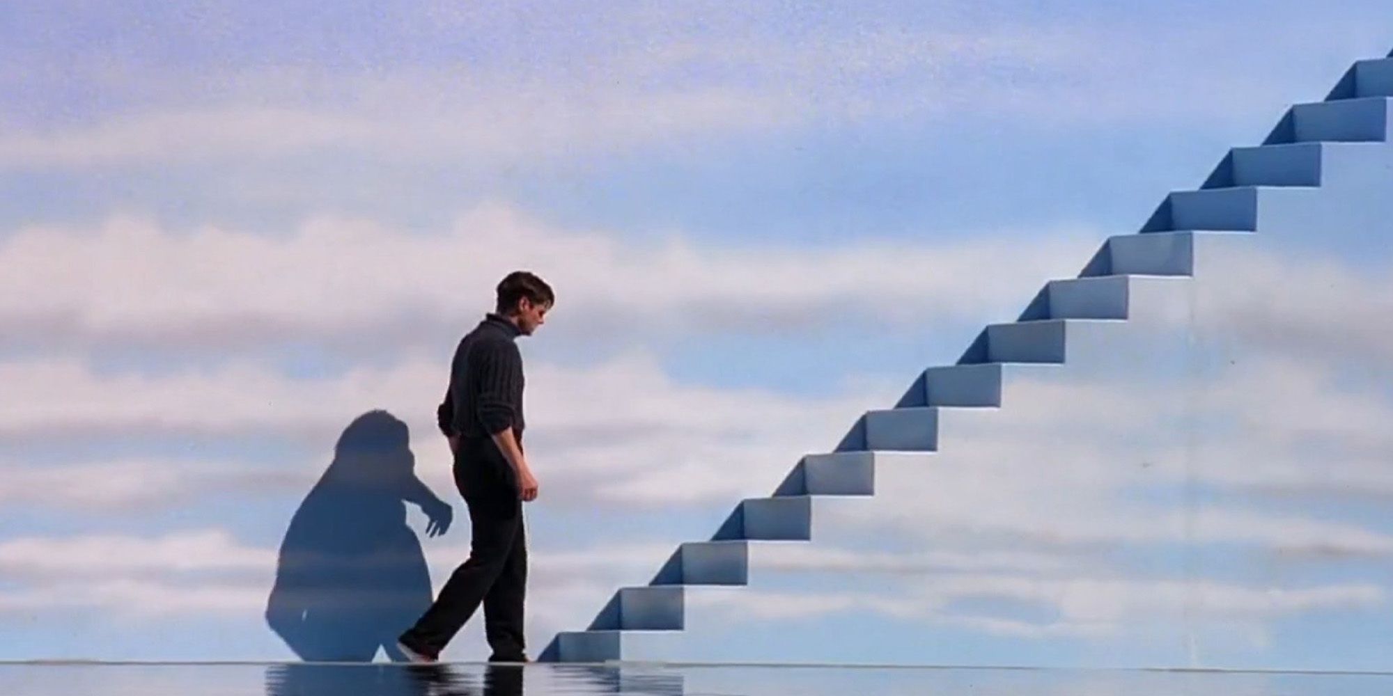 The Truman Show, Jim Carrey on the stairs
