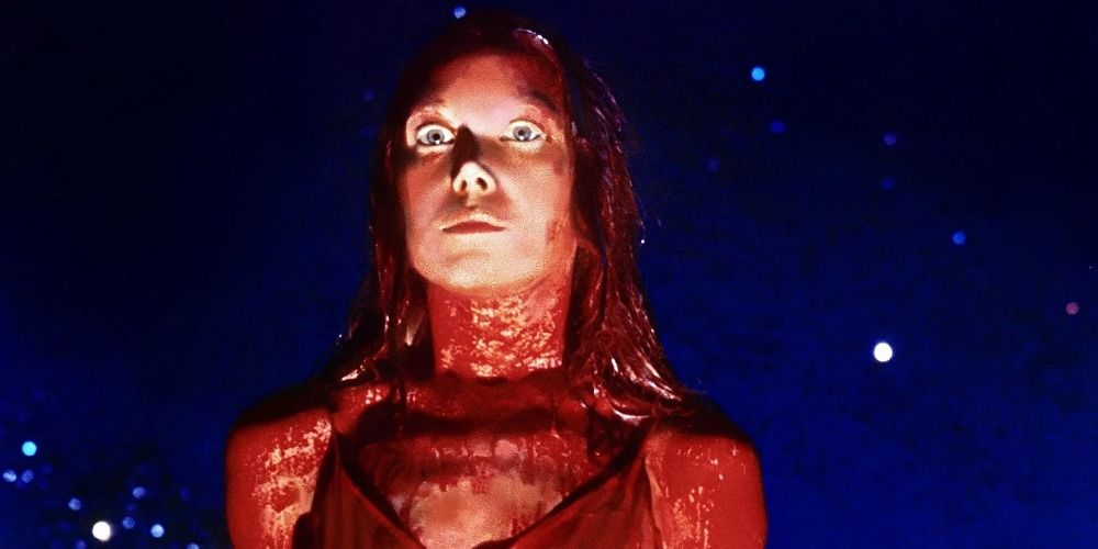 Carrie is covered in blood