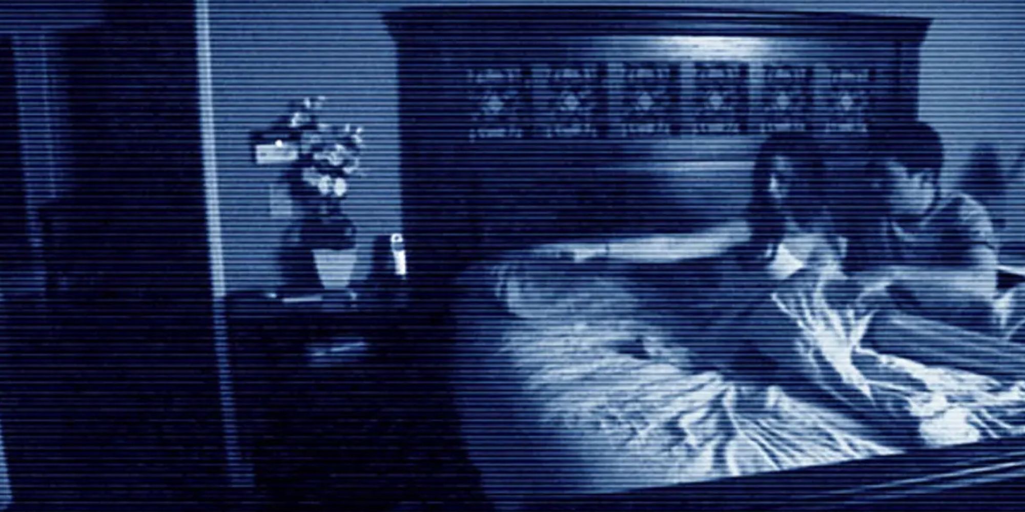 Paranormal couple on camera in bed