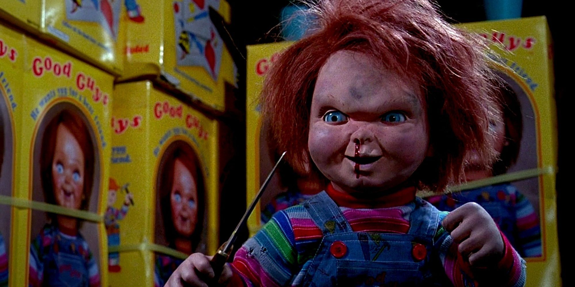 Chucky with a knife in Child's Play 2