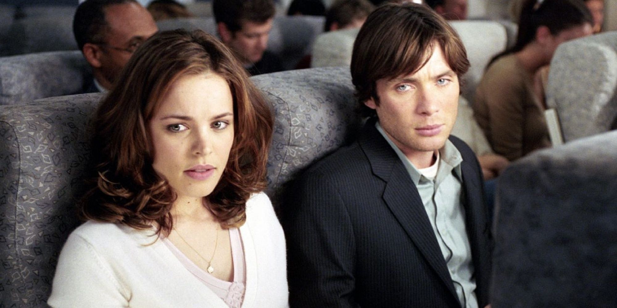 Rachel McAdams and Cillian Murphy sit next to each other on a plane in Red Eye.