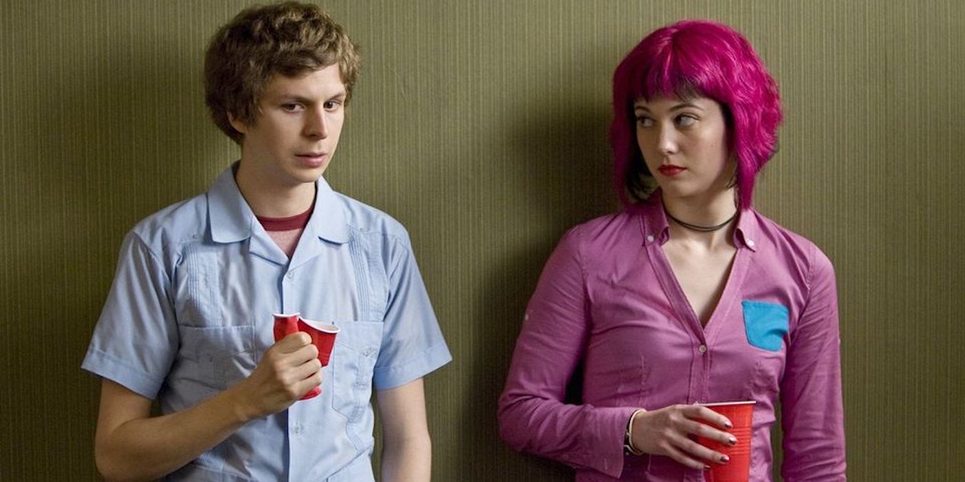 Michael Cera and Mary Elizabeth Winstead in Scott Pilgrim vs. The World