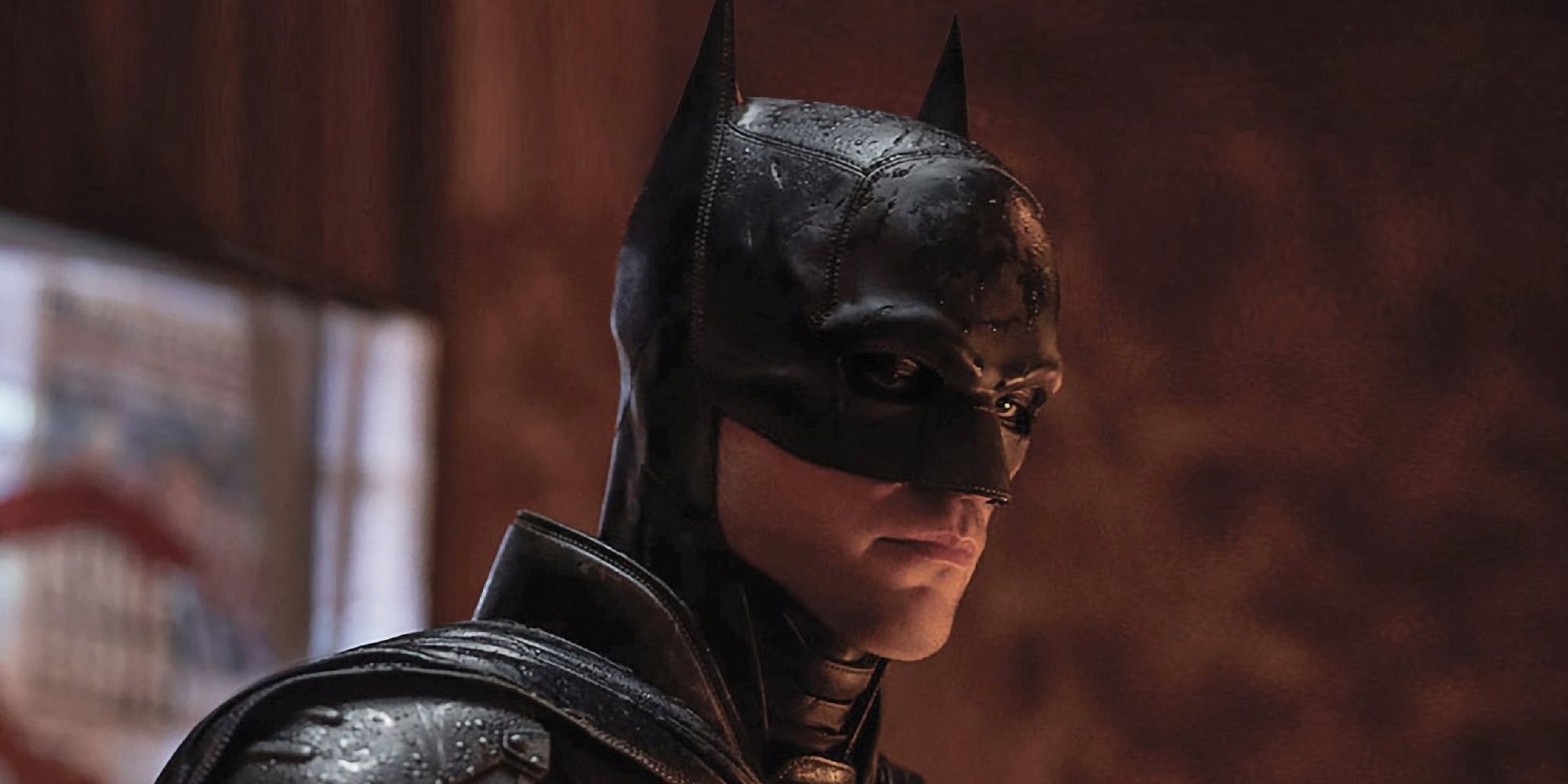 Robert Pattinson dressed as a bat in Batman.