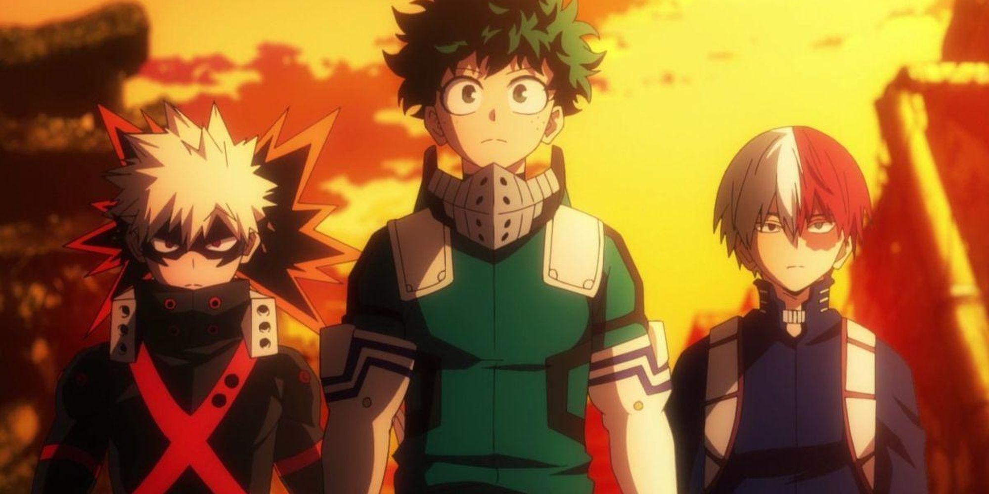 Deku, Bakugou and Todoroki