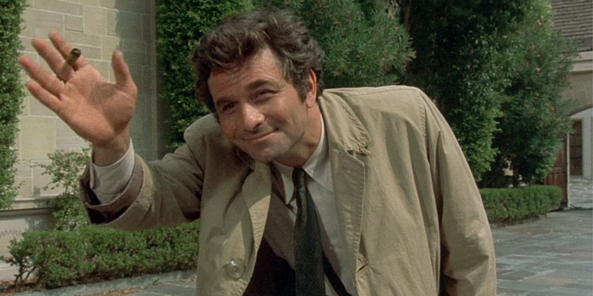 Peter Falk as Colombo waving