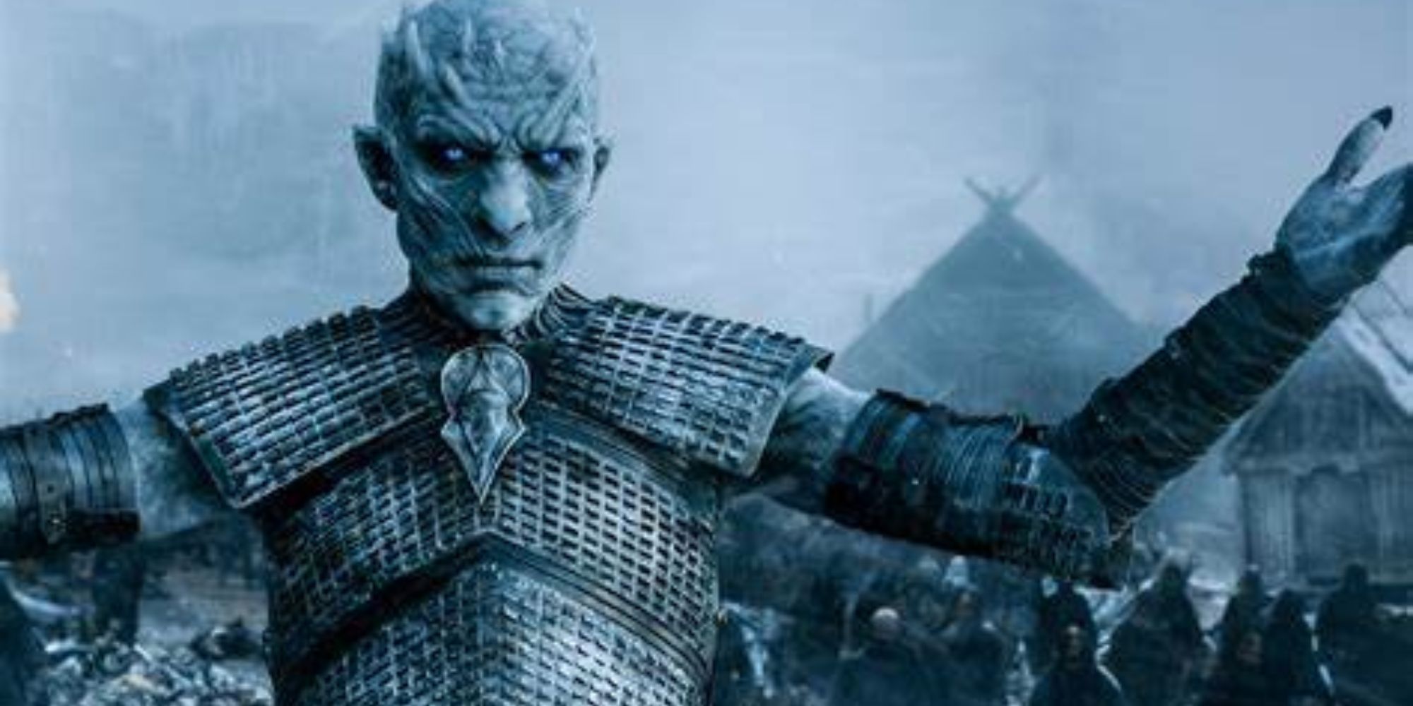 The Night King raises his hands in Game of Thrones