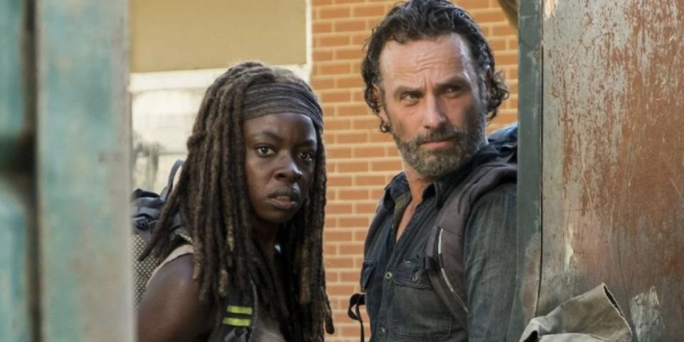 Danai Gurira and Andrew Lincoln in The Walking Dead