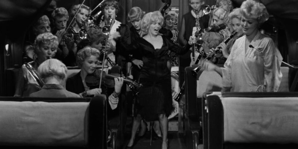 Marilyn Monroe as Runnin' Wild on Some Like It Hot with Tony Curtis and Jack Lemmon
