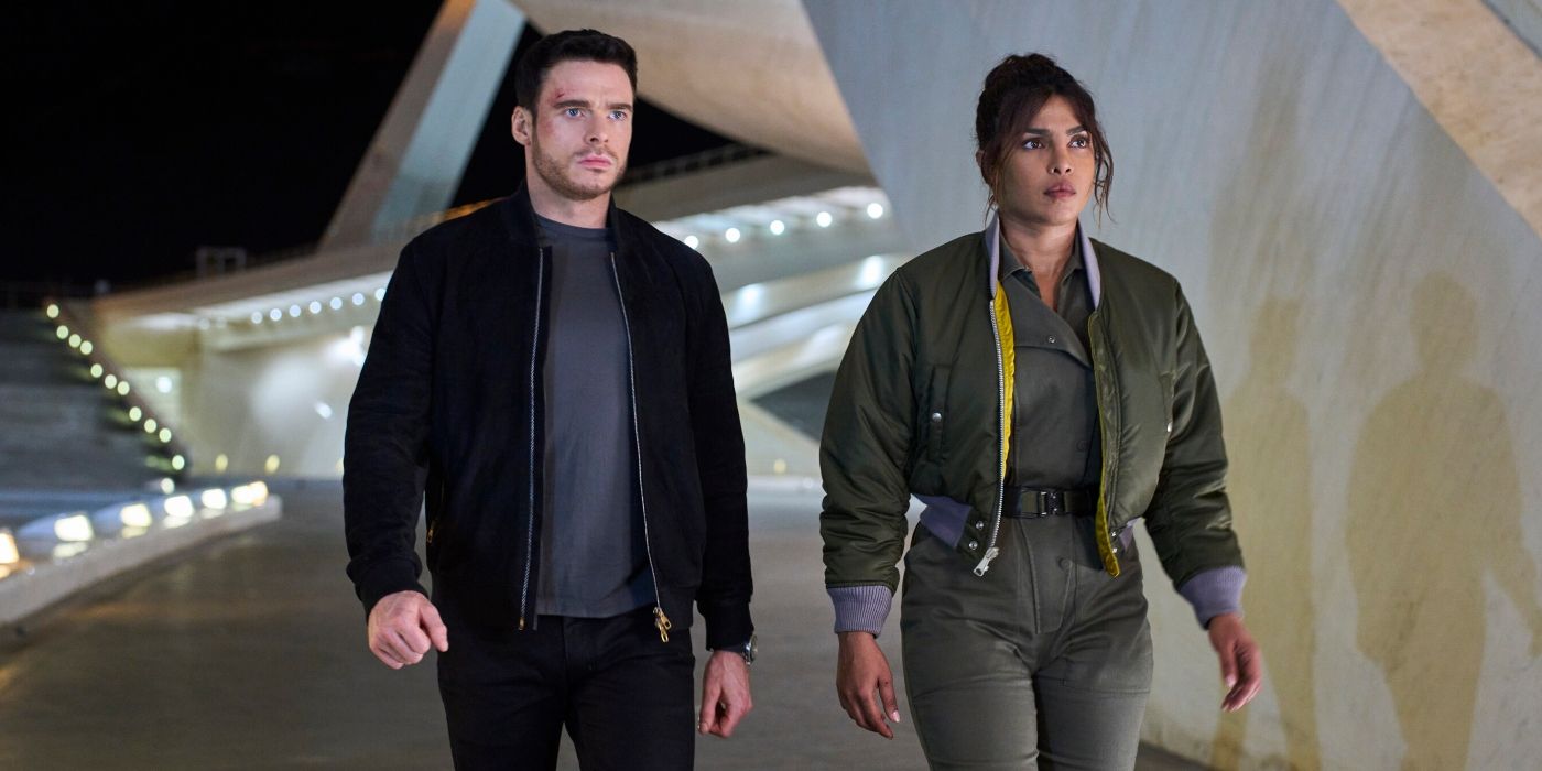 Richard Madden as Mason Kane/Kyle Conroy and Priyanka Chopra Jonas as Nadia Sheen in Season 1, Episode 6 of The Citadel.