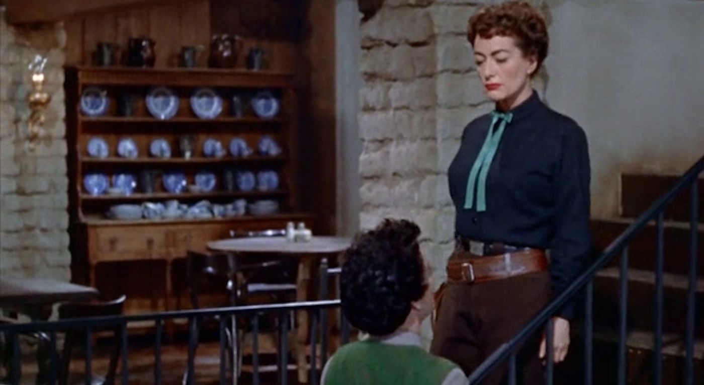 Joan Crawford and Mercedes McCambridge in Johnny Guitar