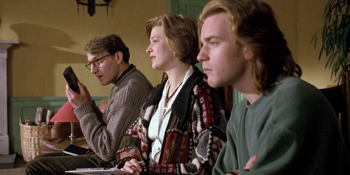 Ewan McGregor, Christopher Eccleston and Kerry Fox in Shallow Grave