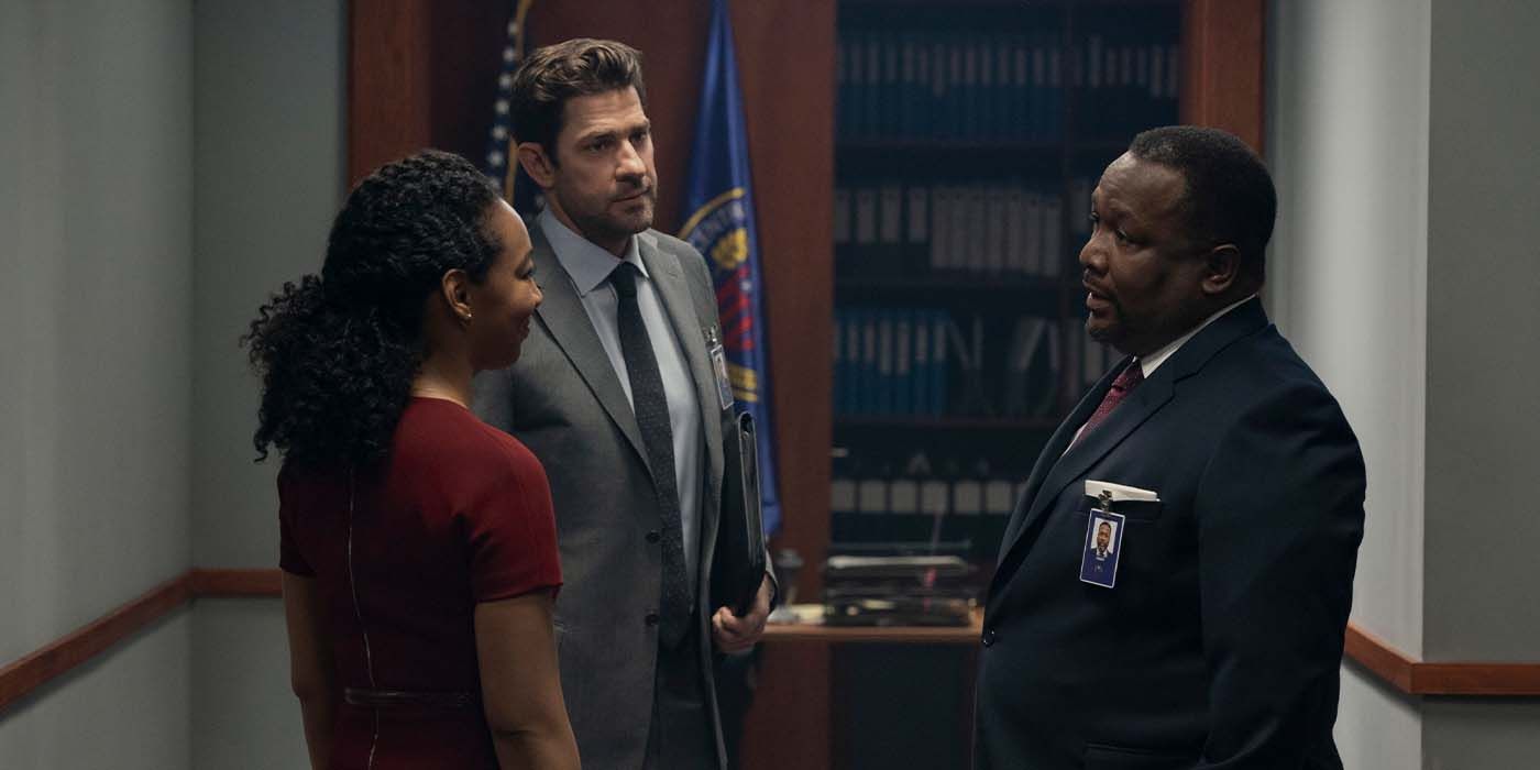 Betty Gabriel, John Krasinski and Wendell Pierce in Jack Ryan Season 4 