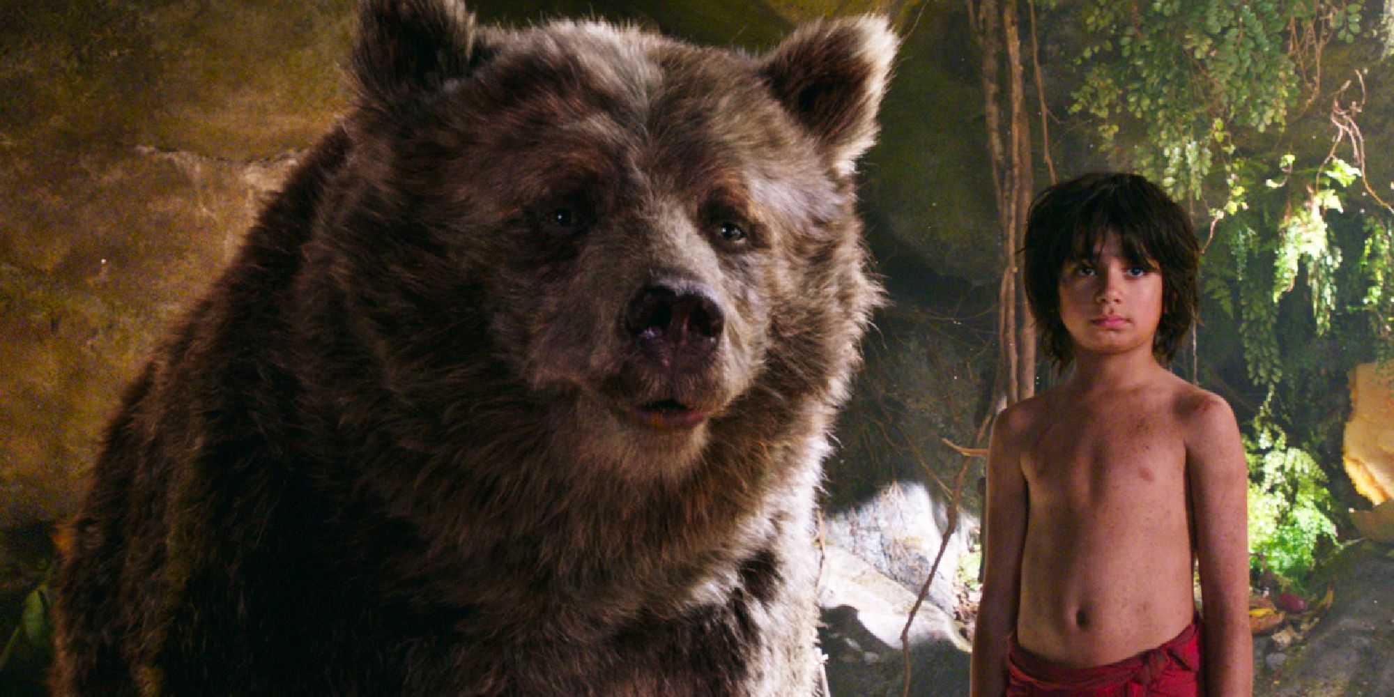 Neil Sethi and the computer bear in The Jungle Book