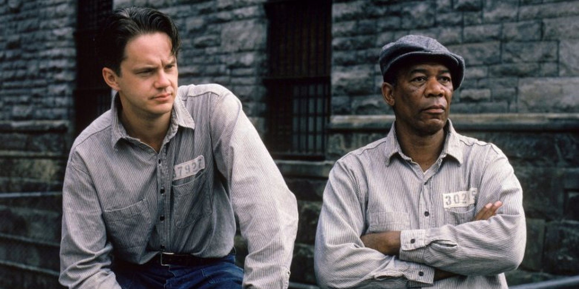 Tim Robbins and Morgan Freeman in The Shawshank Redemption