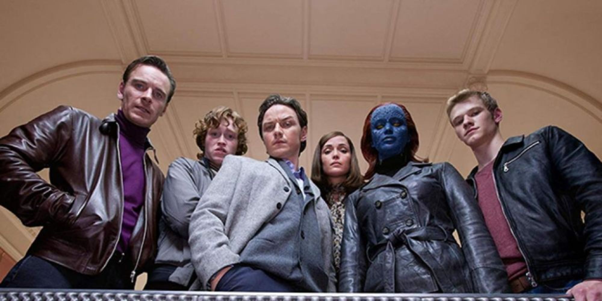 Magneto, Banshee, Professor X, Moira MacTaggert, Mystique, Havok Looks Down, X-Men: First Class