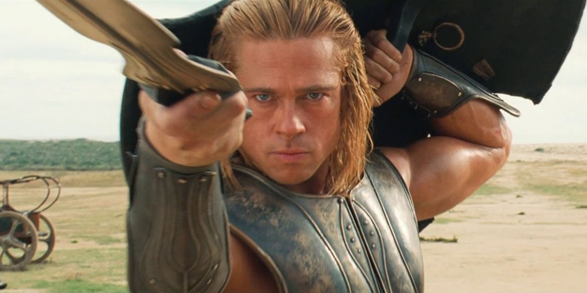 Achilles (Brad Pitt) in a fight in Troy (2004)