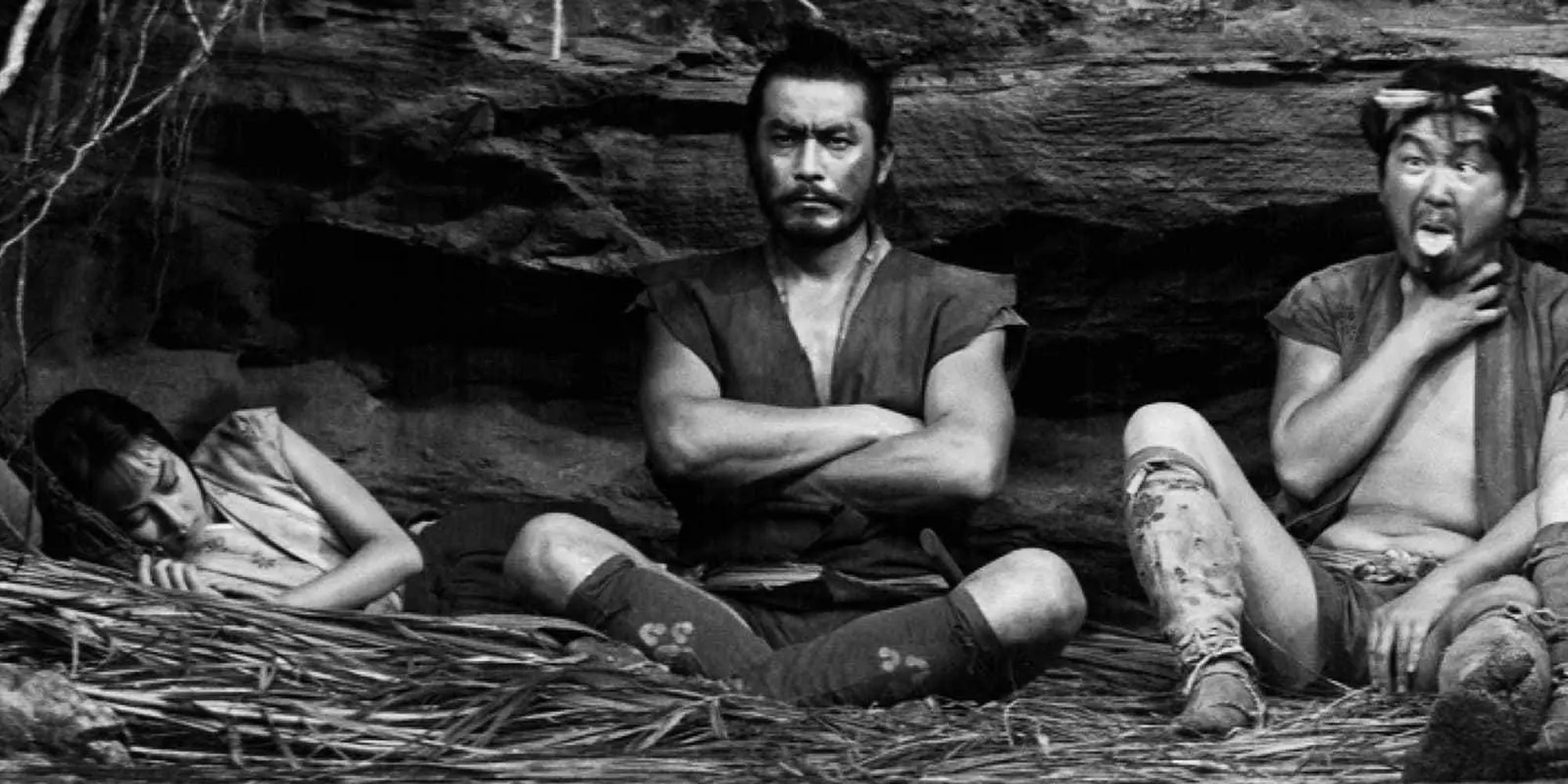 Misa Uehara, Toshiro Mifune and Minoru Chiaki in The Hidden Fortress
