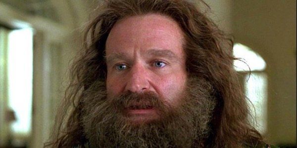 Robin Williams with a bushy beard stepped into civilization for the first time 