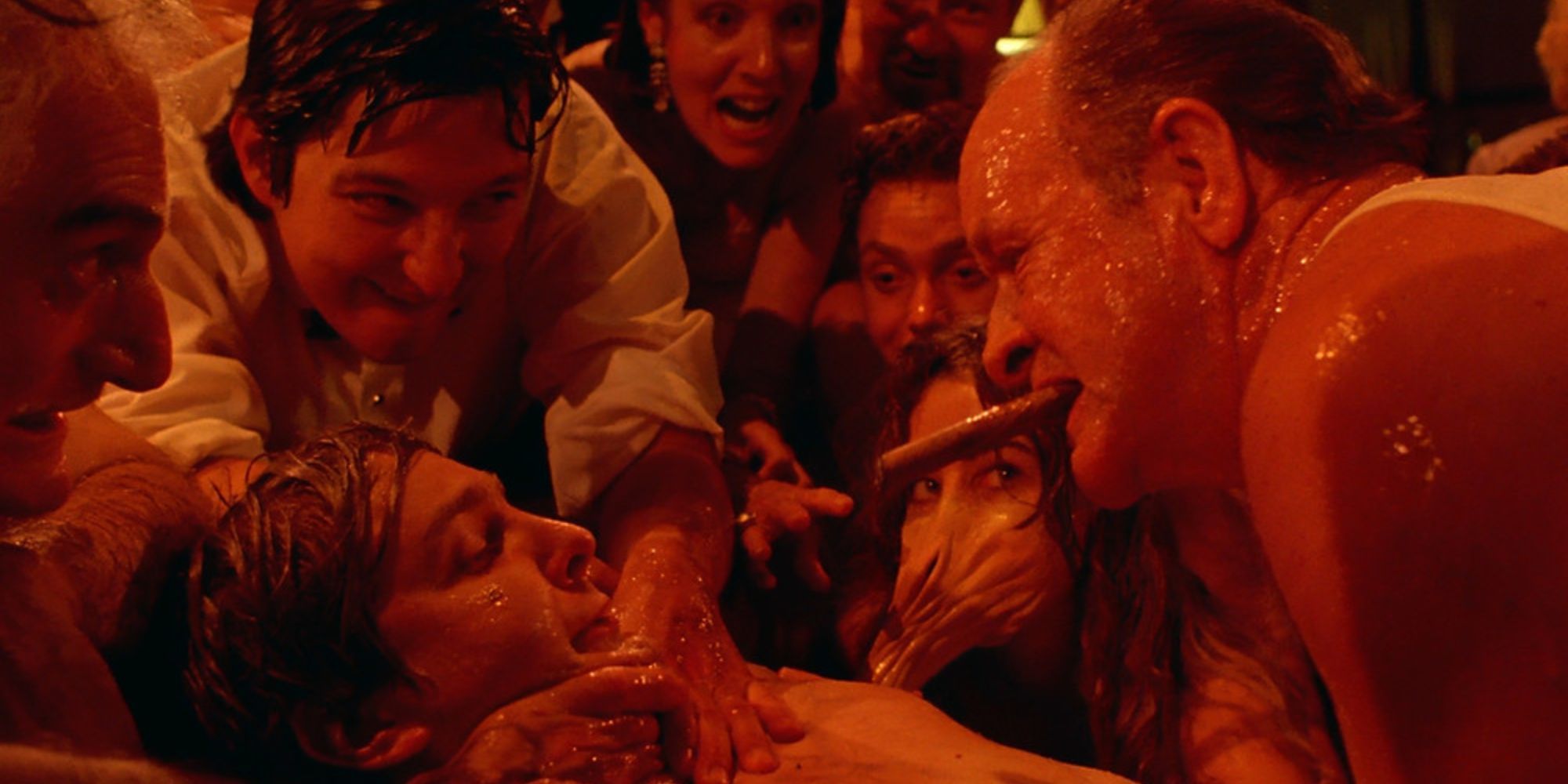 Secular People Eating Man in Society (1989)