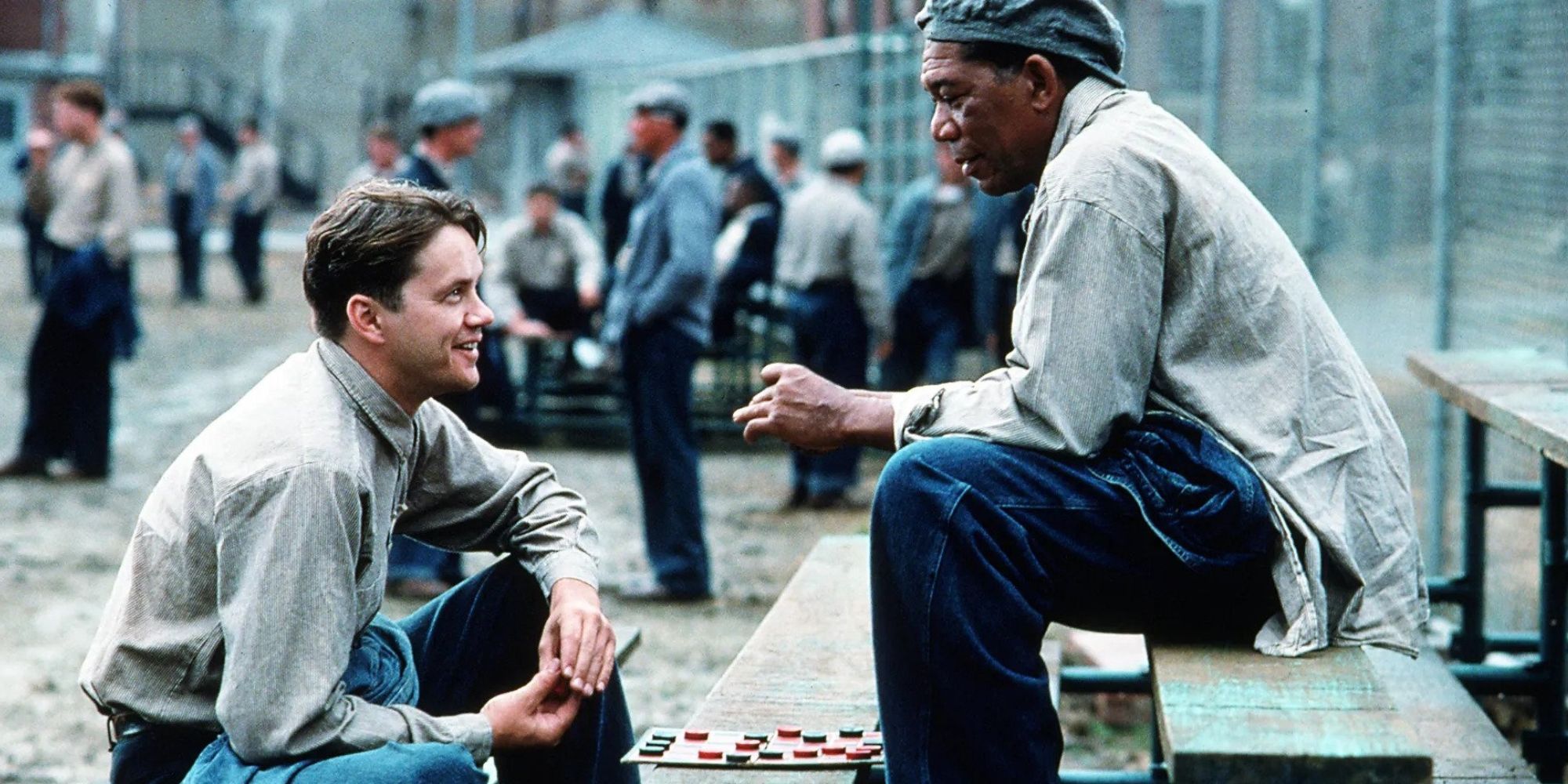 The Shawshank Redemption actors Tim Robbins and Morgan Freeman 