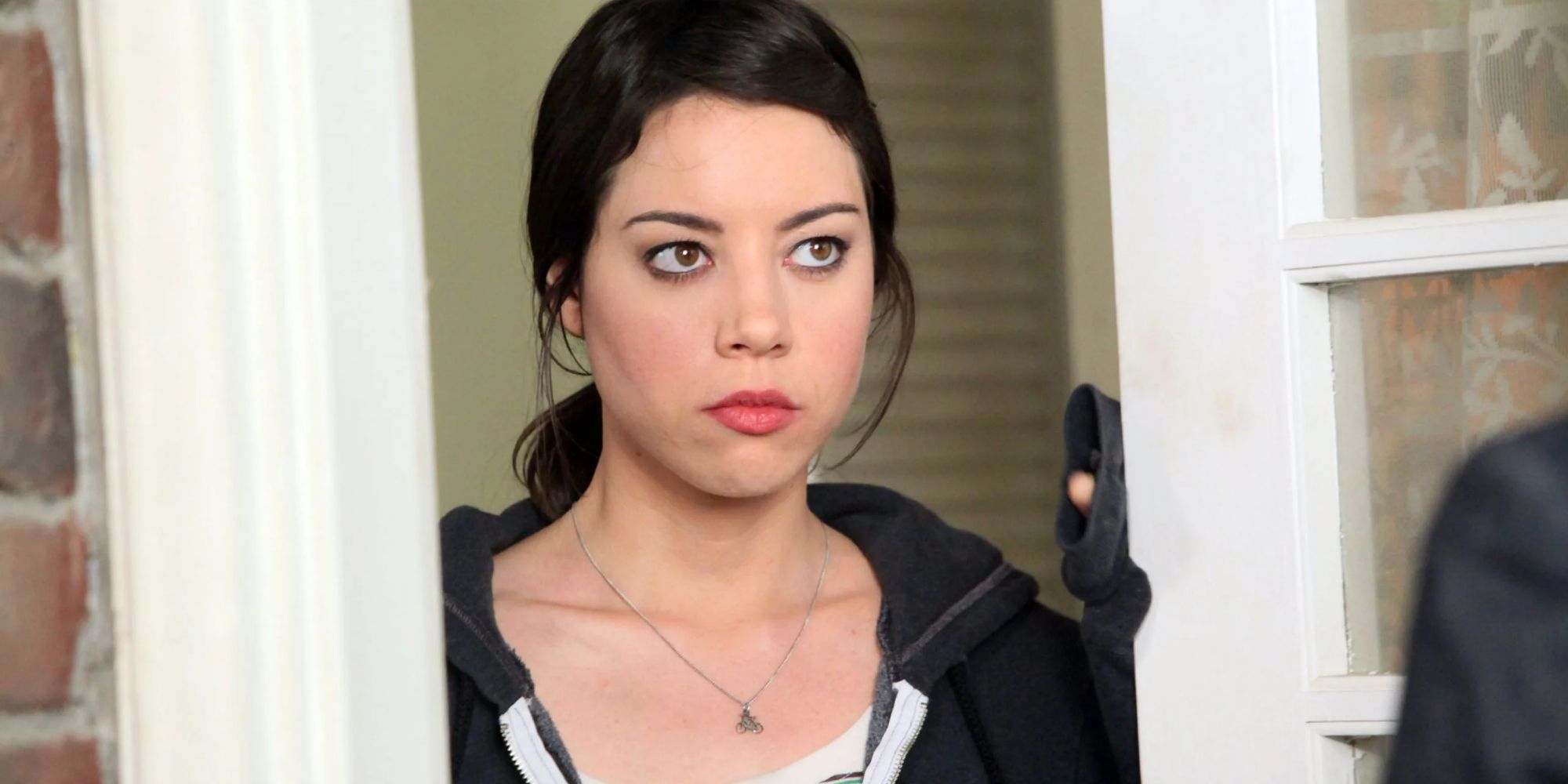 Aubrey Plaza as April Ludgate on Parks and Recreation