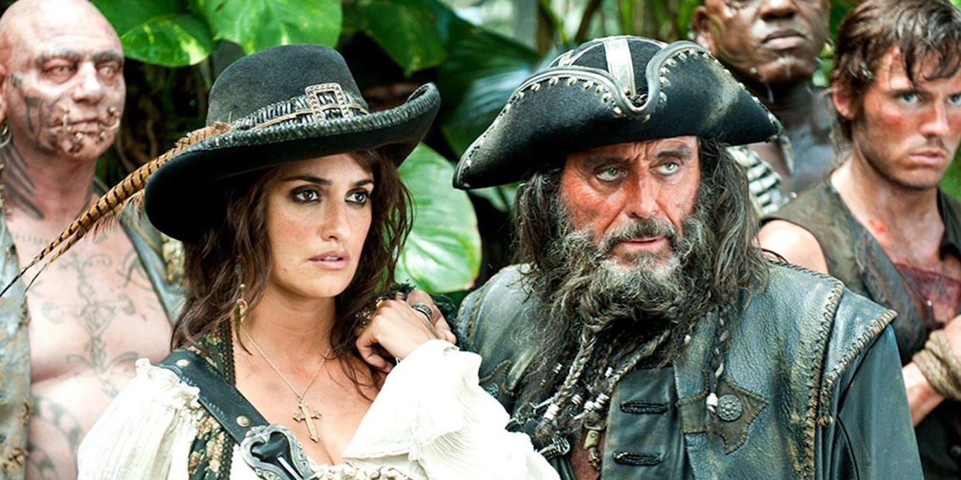 Penelope Cruz and Al Pacino in Pirates of the Caribbean on Stranger Tides