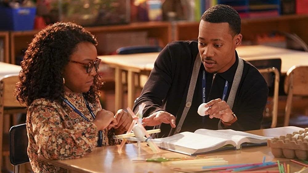 Quinta Brunson as Janine and Tyler James Williams as Gregory in Season 2 