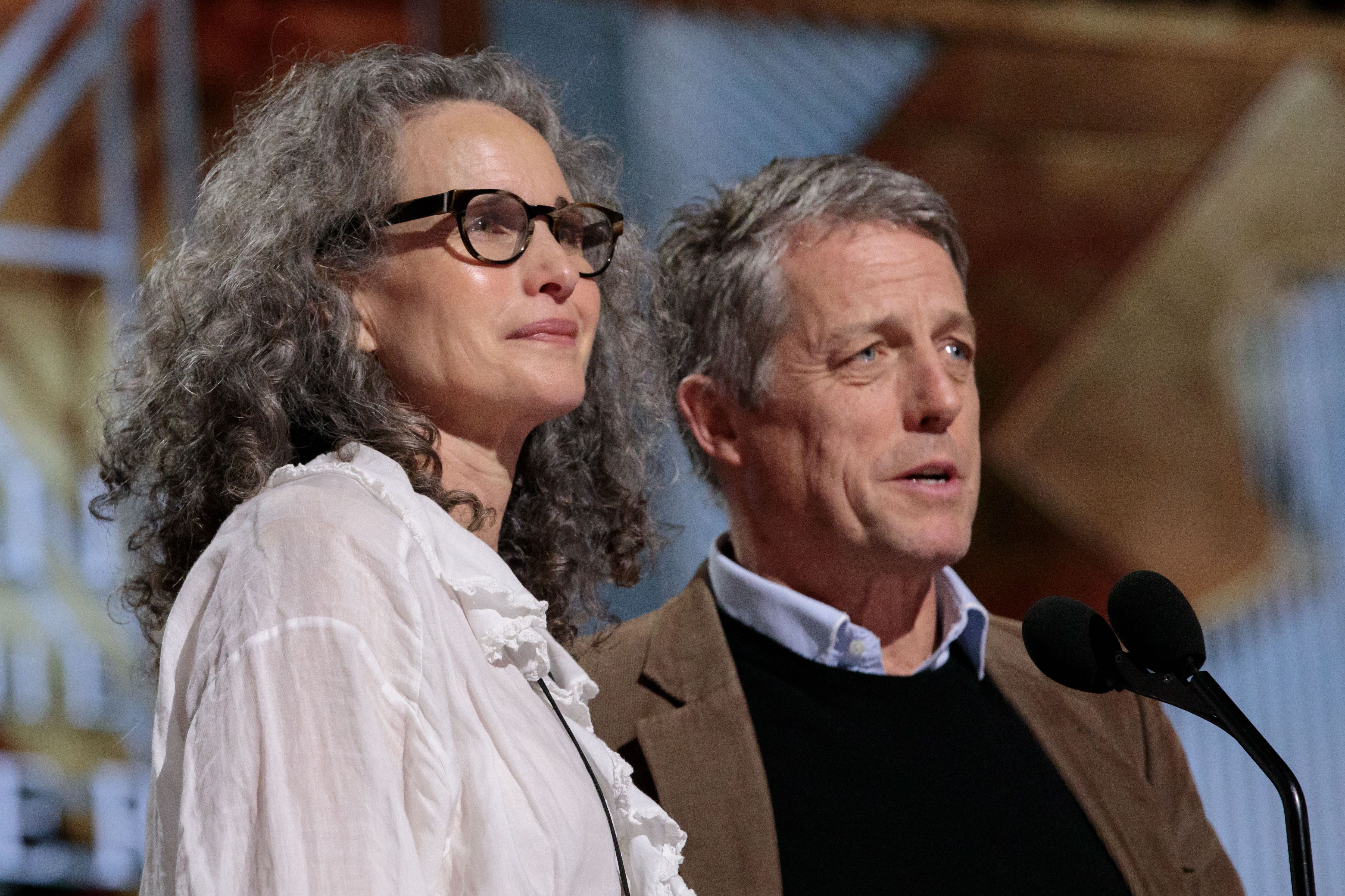 Andie MacDowell and Hugh Grant at the Oscars rehearsal
