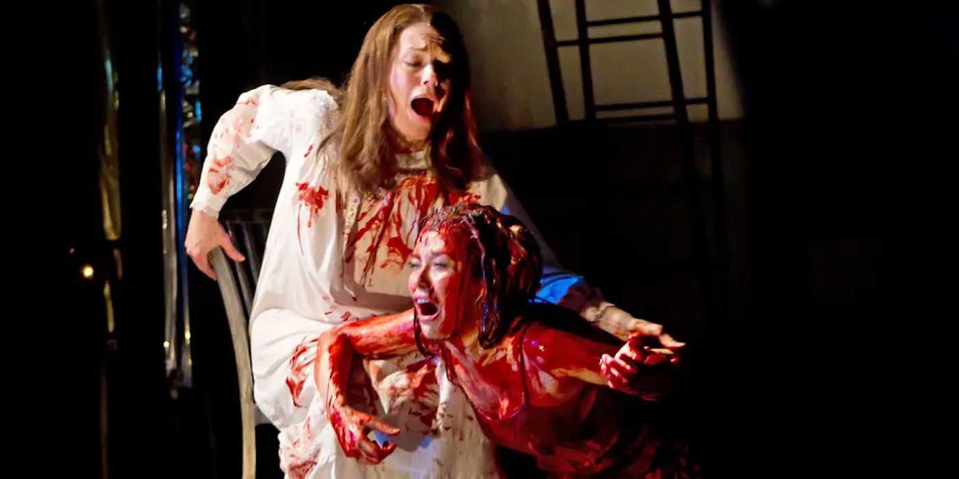 Marin Muzzy and Molly Ranson in a production of the musical Carrie, 2012