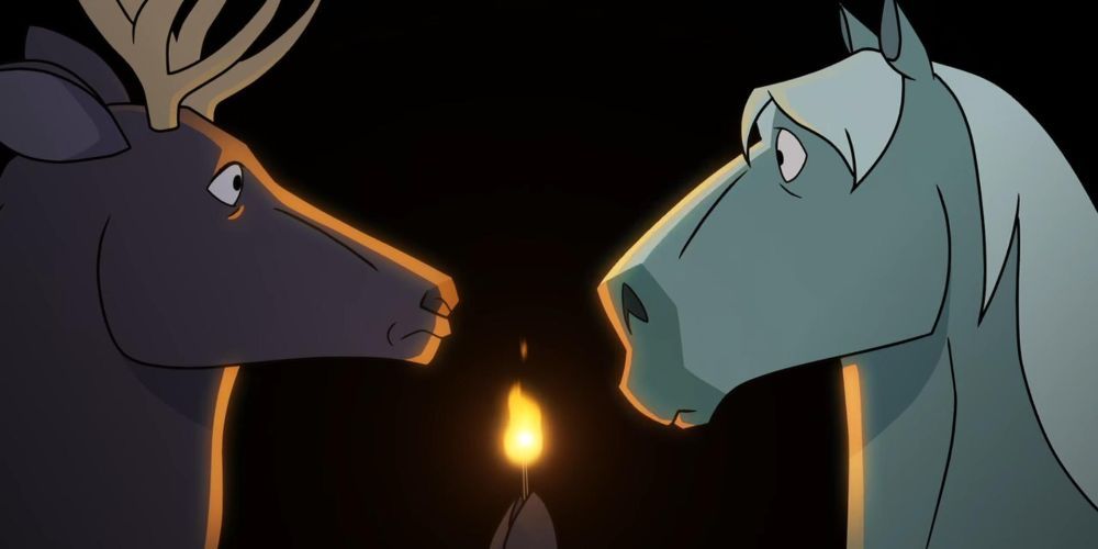Horse meets Elk in the mind of the King of Nowhere