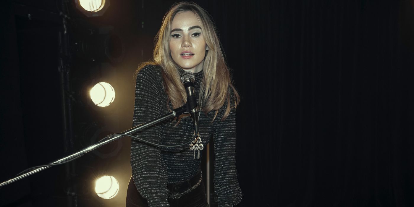Suki Waterhouse as Karen Sirko in Daisy Jones & the Six