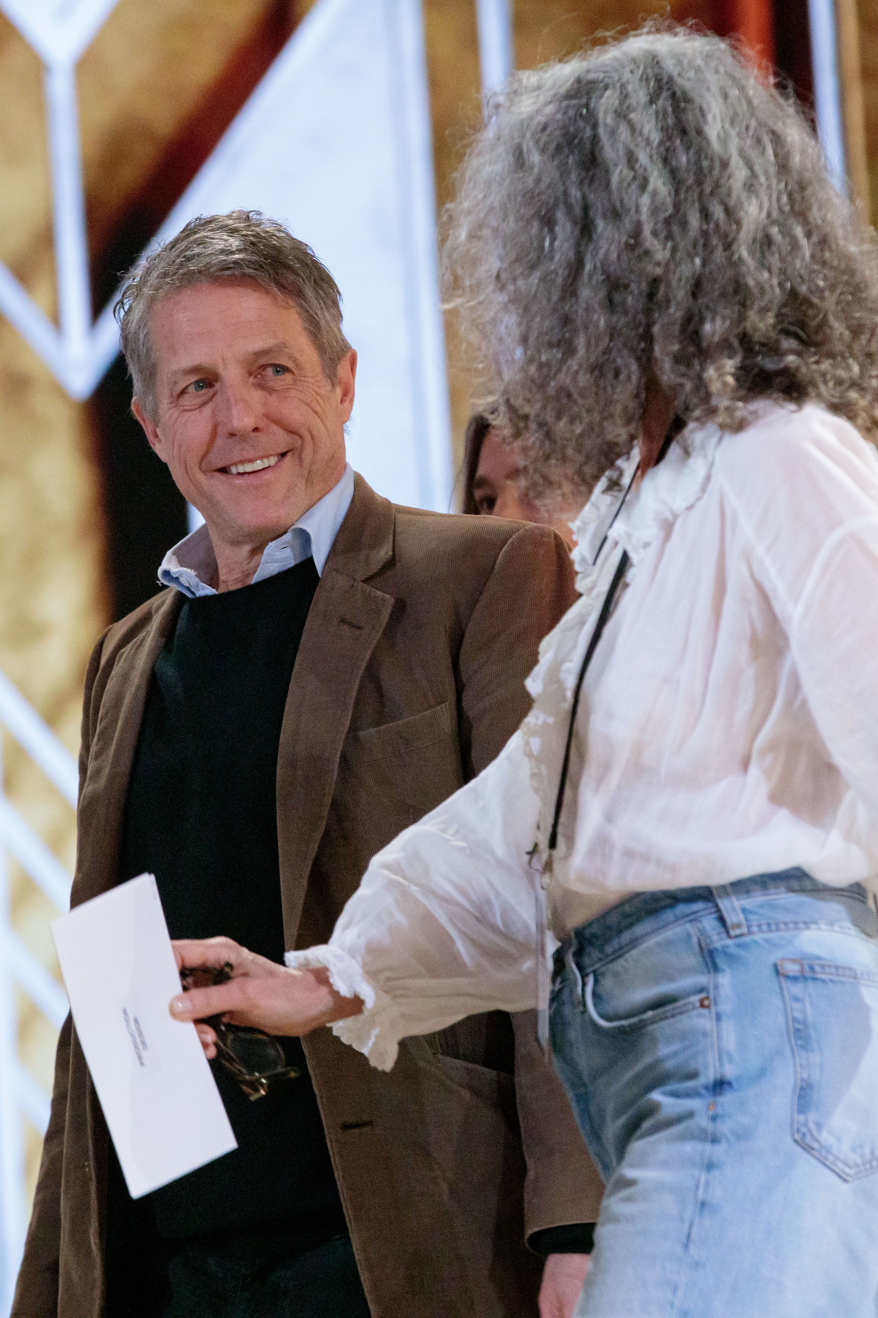 Hugh Grant and Andie MacDowell at the Oscars rehearsal