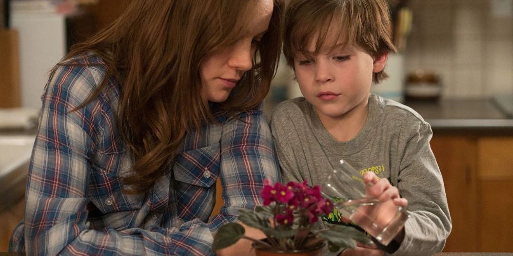 Brie Larson and Jacob Tremblay in The Room
