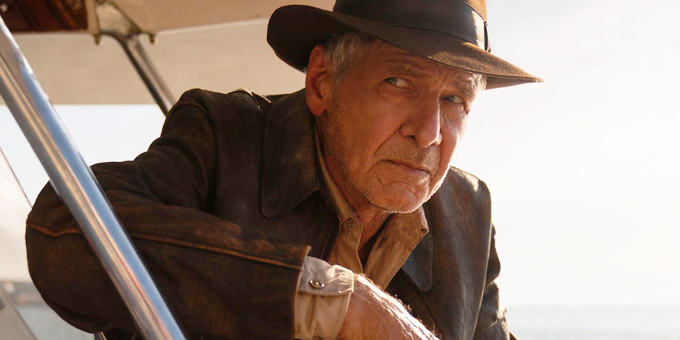 Harrison Ford as Indiana Jones in Indiana Jones and the Dial of Doom
