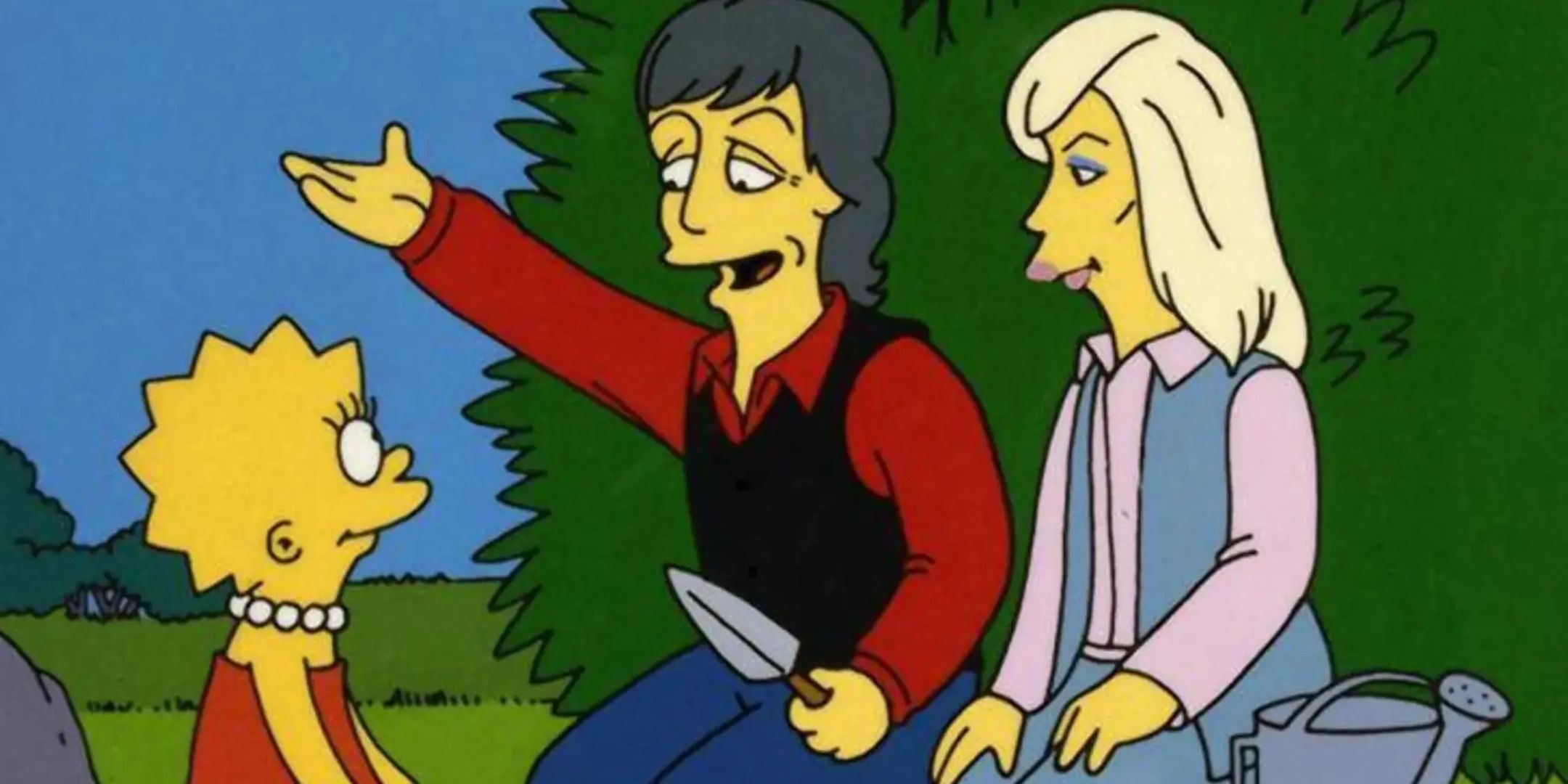 Paul McCartney, Linda McCartney and Lisa Simpson on The Simpsons