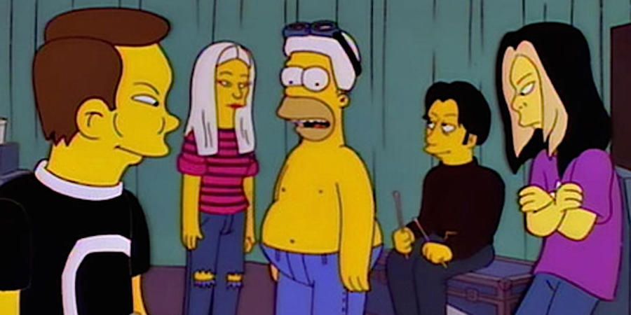 Homer Simpson and the Smashing Pumpkins in Homerpaloosa