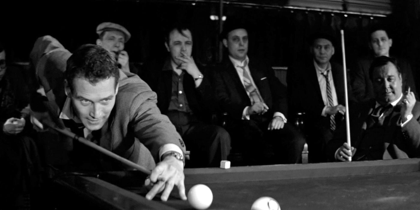 Paul Newman as Eddie playing pool at The Hustler
