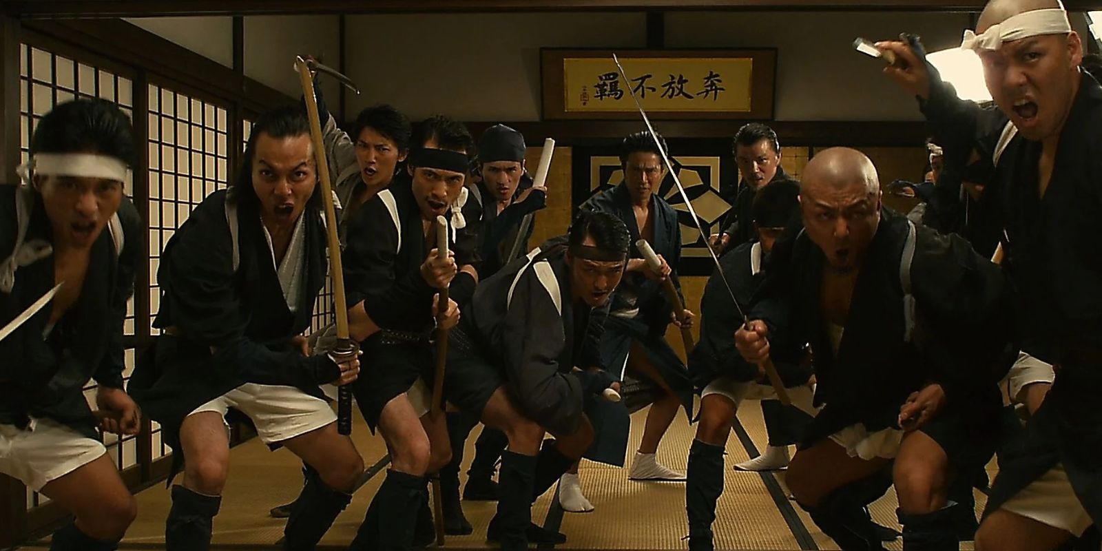 A group of yakuza ready to fight
