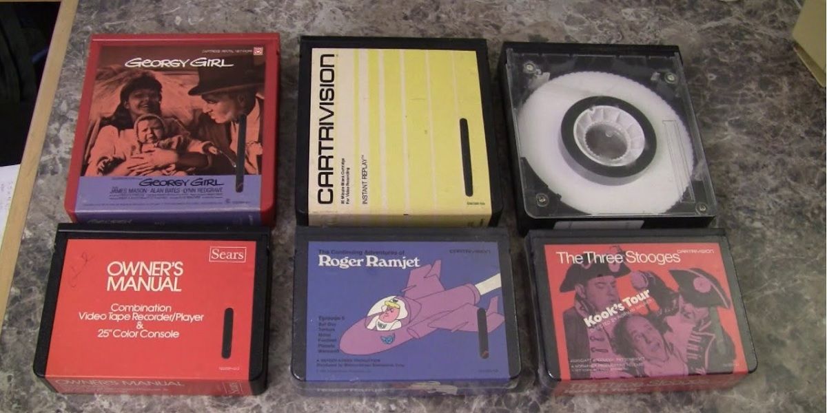 Several options from the Cartrivision library for 8-inch square format cartridges
