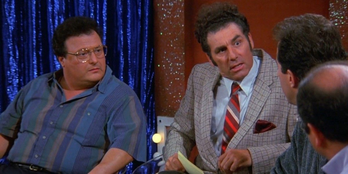 Newman with Kramer on the set of The Merv Griffin Show